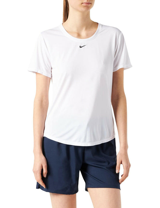 Nike Dri-FIT One Women's Short Sleeve Training Shirt White Black Size XL NW