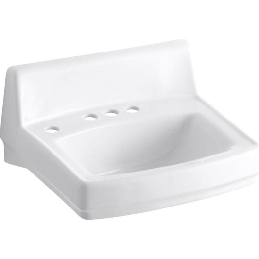 Kohler Greenwich 2032-NL-0 Wall Mount Vessel Sink 20 x 18 White Vitreous China
