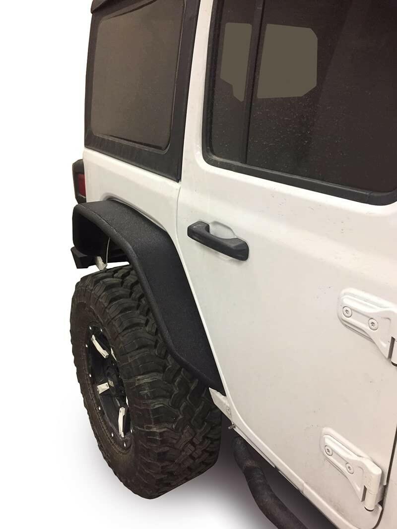 TrailFX JL05RF Rear Flat Style Fender Flares for Jeep Wrangler JL Set of 2