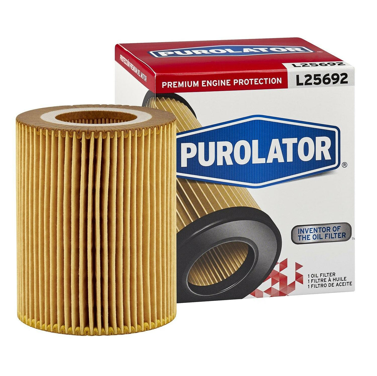 Purolator L25692 Oil Filter Premium Engine Cartridge Oil Filter High Efficiency