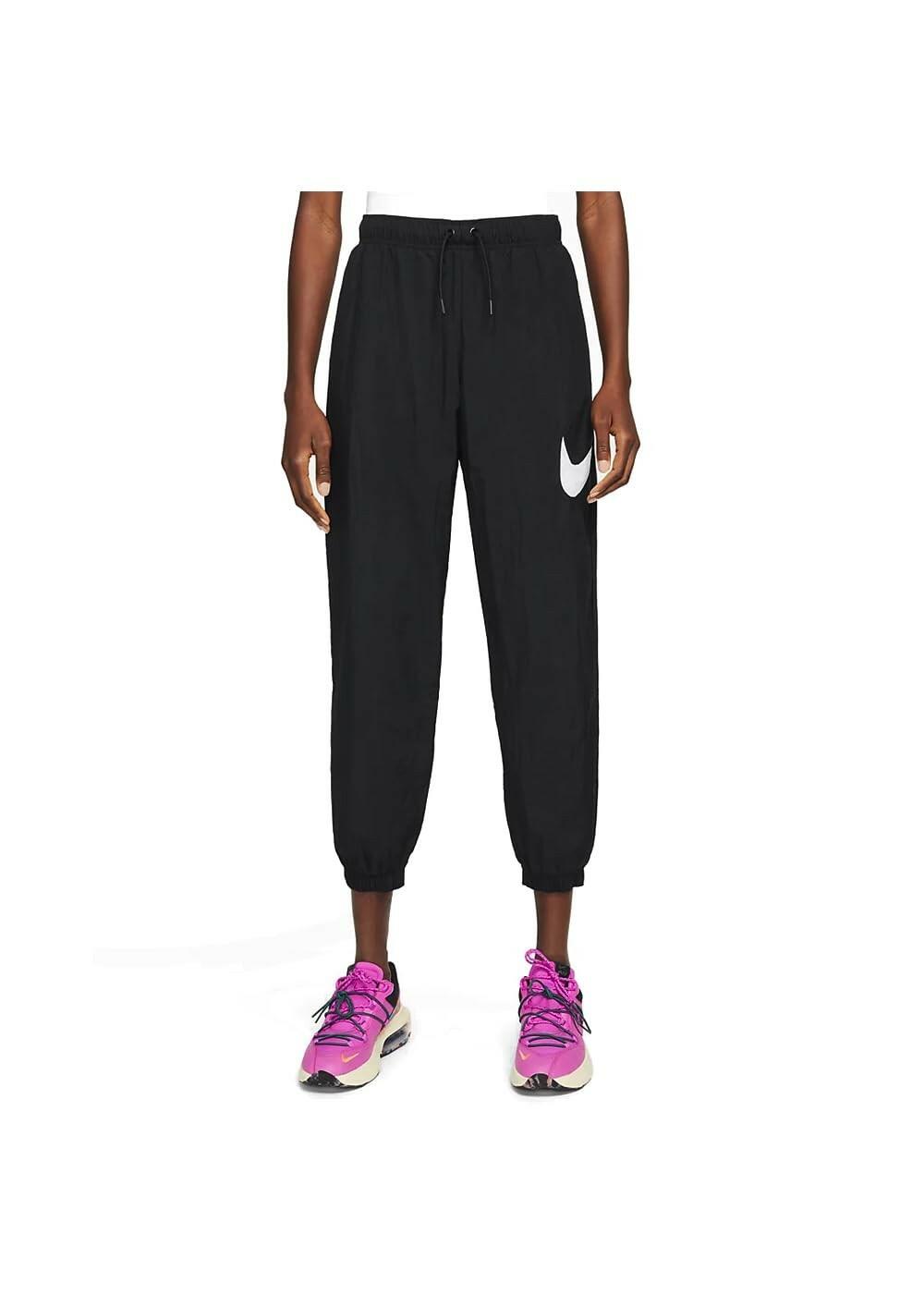 Nike Women's Essential Mid-Rise Pants Black/White, Size X-Large, DM6183-010