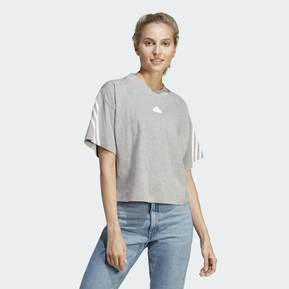 adidas Women's Future Icon T-Shirt White XS Loose Fit Cotton Shirt