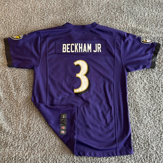 Nike Youth Odell Beckham Jr. #3 Baltimore Ravens Game Jersey Black NFL