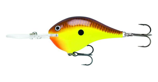 Rapala Dives-To 06 Fishing Lure, 2-Inch, Chartreuse Brown