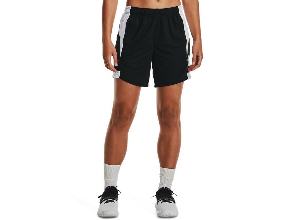 Under Armour Women's Baseline 6" Basketball Shorts Blizzard Navy Size S