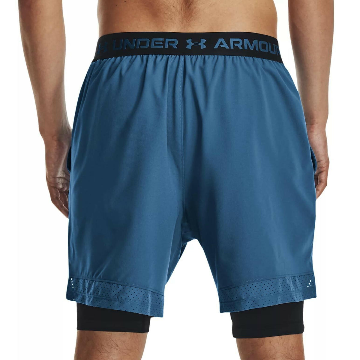 Under Armour Men's XL Vanish 2-in-1 Shorts Cosmic Blue Activewear Lightweight