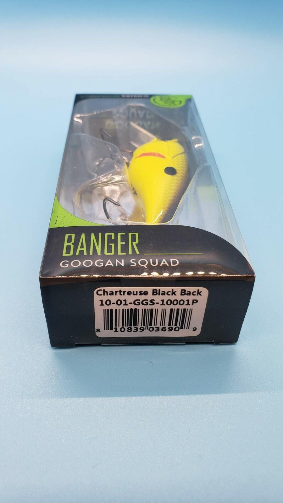 Googan Squad Banger Crankbait 2-1/4" 3/8oz Chartreuse Black Back Fishing Lure