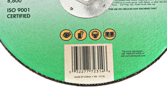 Forney 72314 7" x 1/16" Masonry Cut-Off Wheel 5/8" Arbor C24R-BF 8600 RPM