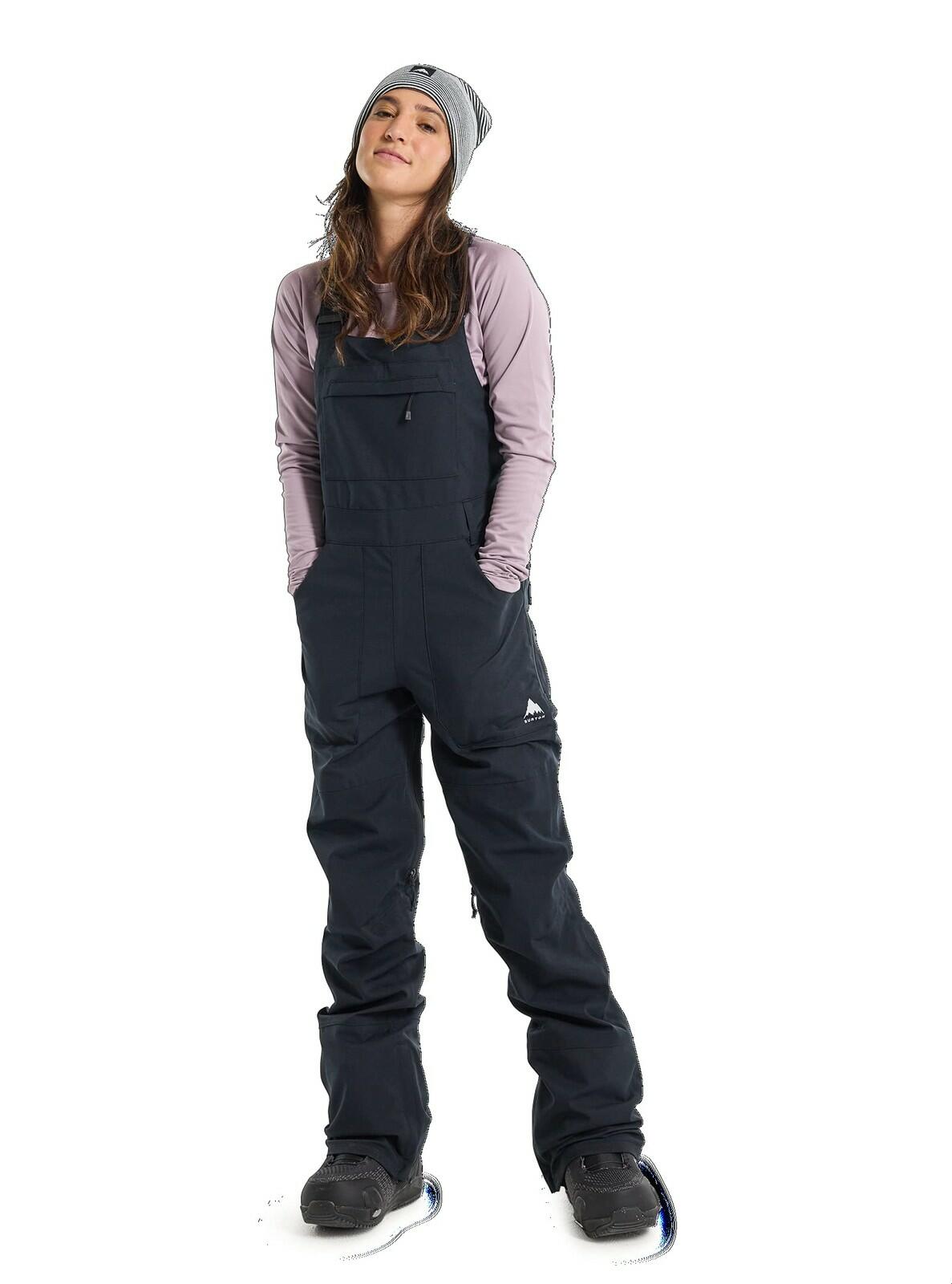 Burton Women's Avalon 2L Stretch Bib Pants, True Black, XL Waterproof Snow Gear