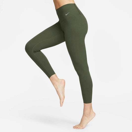 Nike Zenvy Women's 7/8 Leggings Mid-Rise Dri-FIT Cargo Khaki/Black XS