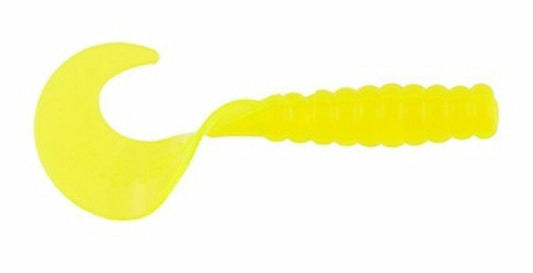 Berkley PowerBait Grubs 3in Chartreuse Soft Bait for Walleye Fishing 10 Pack