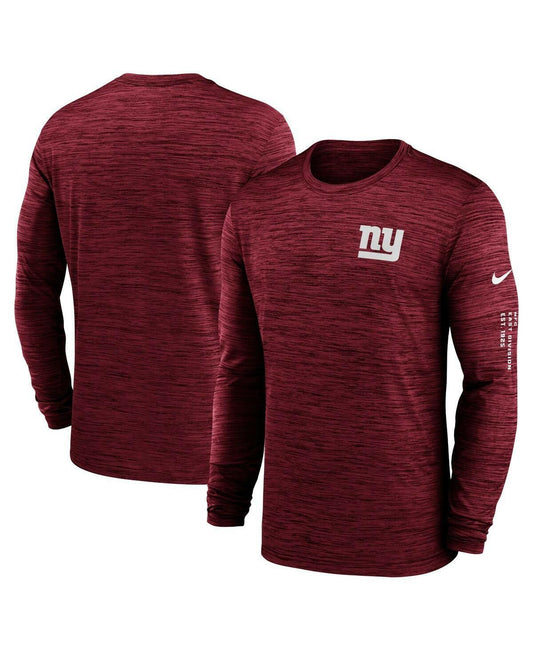 Nike Men's Red York Giants Velocity Long Sleeve T-Shirt - NFL Apparel