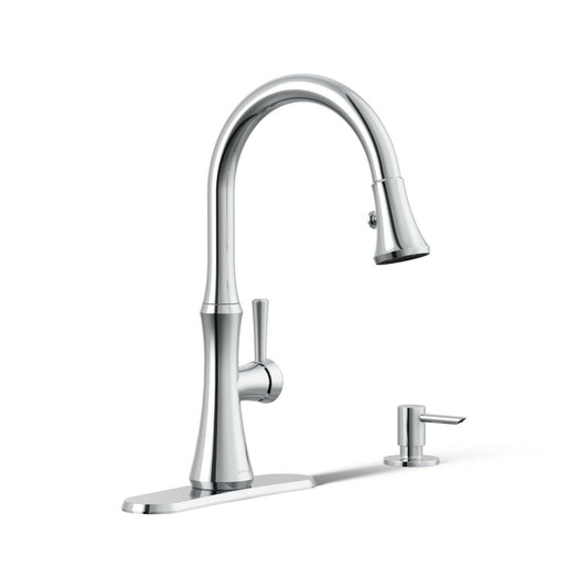 Kohler R28706-SD-CP Kaori Single Handle Kitchen Faucet with Pull Down Sprayer