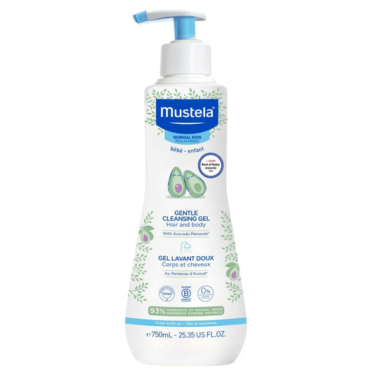 Mustela Baby Gentle Cleansing Gel - Hair & Body Wash, Avocado Perseose