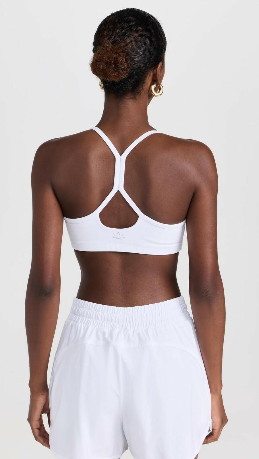 Beyond Yoga Cloud White Large Racerback Bra Light Support