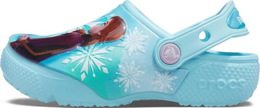 Crocs Kids Disney Frozen 2 Clogs Ice Blue Girls Slip-On Shoes Size 2