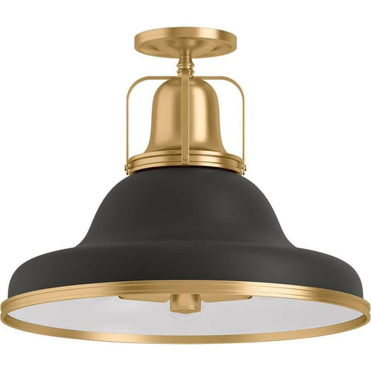 Kohler Hauksbee 32294-SF03-BML 18 in 3 Light Semi Flush Ceiling Light Black