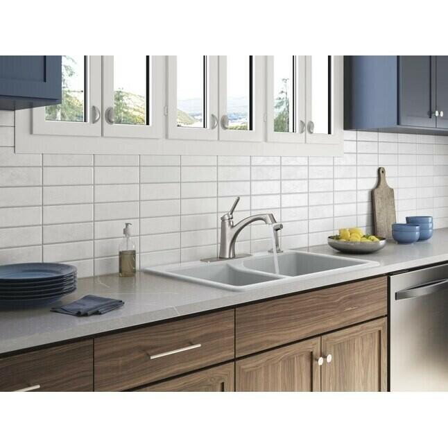 Kohler Maxton R22868-VS Single-Handle Low-Arc Kitchen Faucet with Side-Spray