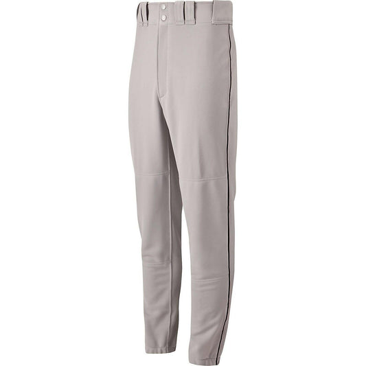 Mizuno Youth Premier Piped Baseball Pants Gray Black Double Knee