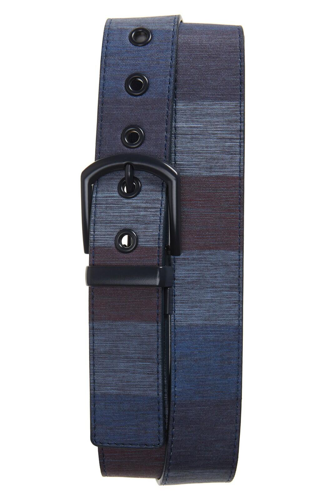 Cuater by TravisMathew Men's Torched Reversible Golf Belt Navy Blue Stripe