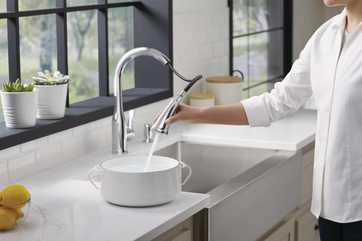 Kohler Cruce R26372-SD-CP Pull Down Kitchen Faucet Soap Dispenser Polished Chrom