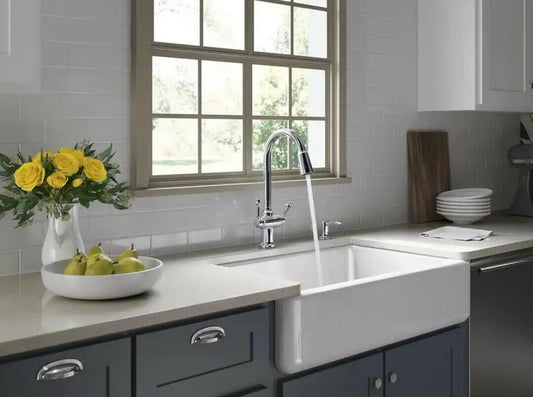 Kohler Thierry R22969-SD-CP 2 Handle Pull Down Kitchen Faucet Soap Dispenser