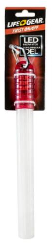 LIFE+GEAR, LED GLOW STICK, SAFETY, COMBO, - RED