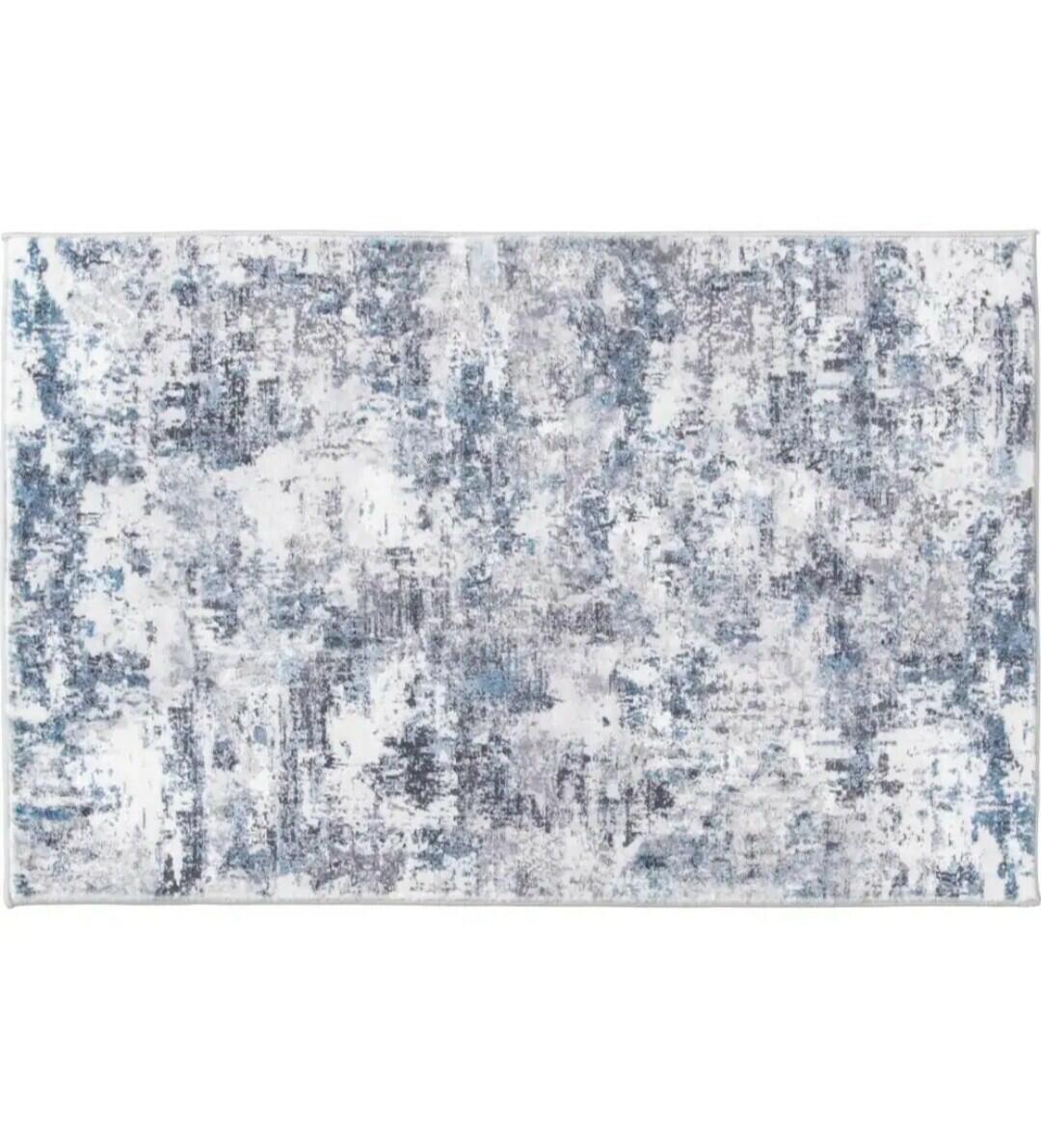 Blue Area Rug 2x3 ft Polyester Machine-Woven by Home Decorators