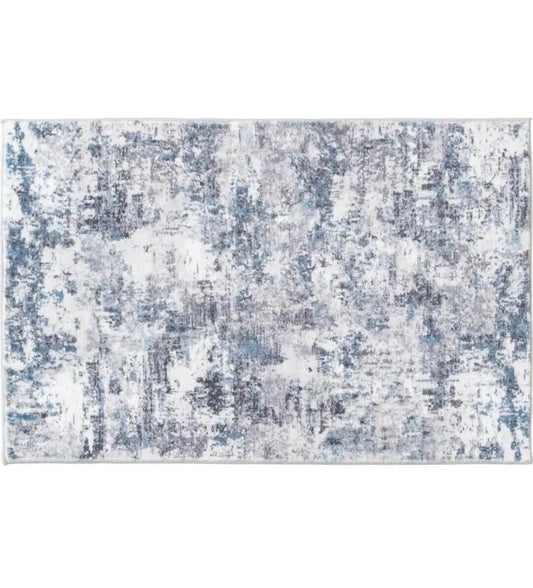 Blue Area Rug 2x3 ft Polyester Machine-Woven by Home Decorators
