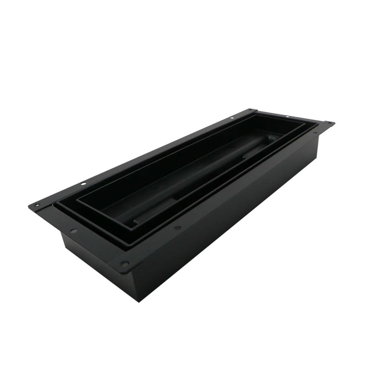 Fittes Flush Floor Vent [Lite] - 4"x12" - Matte Black - 1 Pack