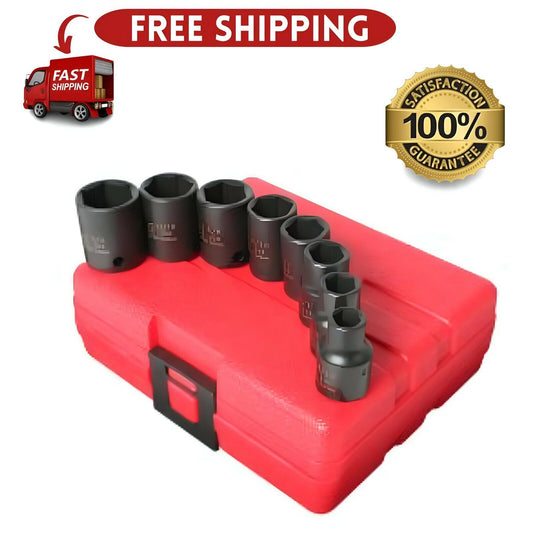 Sunex 3650 3/8" Drive SAE 6-Point Impact Socket Set 8-Piece