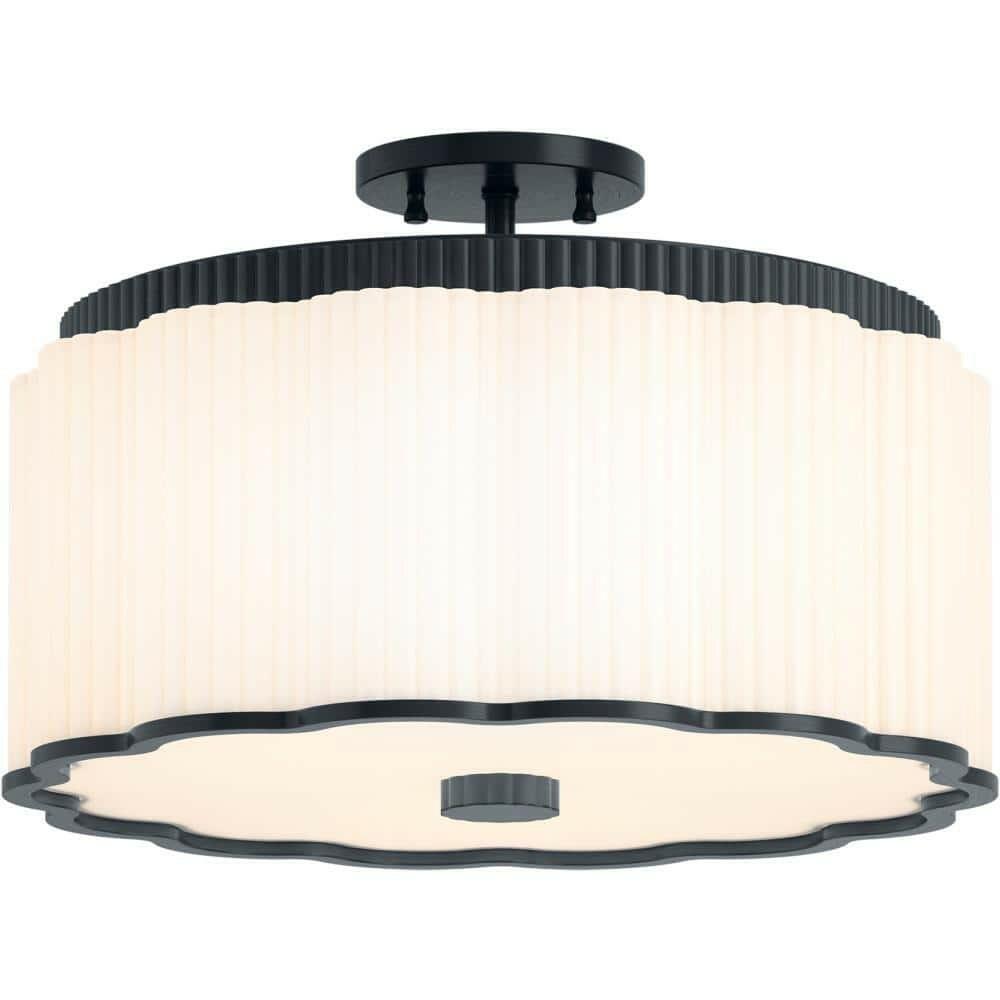 Kohler Tresdoux 27437-SF03-GNL 16in 3 Light Semi Flush Ceiling Light Gunmetal