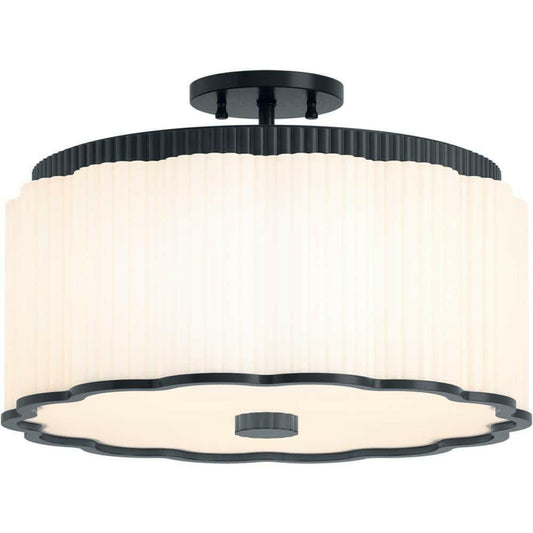 Kohler Tresdoux 27437-SF03-GNL 16in 3 Light Semi Flush Ceiling Light Gunmetal