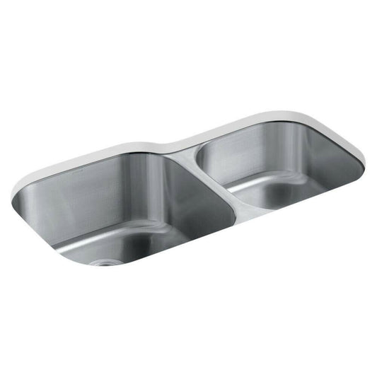Kohler Undertone K-3356-HCF-NA 35.25 in Double Bowl Undermount Kitchen Sink