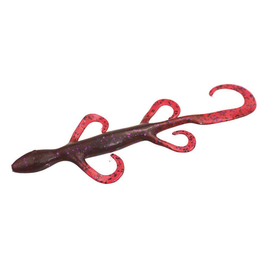 Zoom 6-Inch Cranberry Lizard Soft Plastic Bass Lure 9-Pack Freshwater Baits