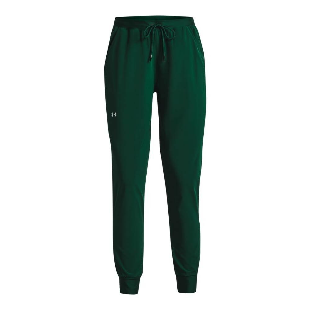 Under Armour Womens Sport Woven Pants M Greenwood Metallic Silver Waterproof