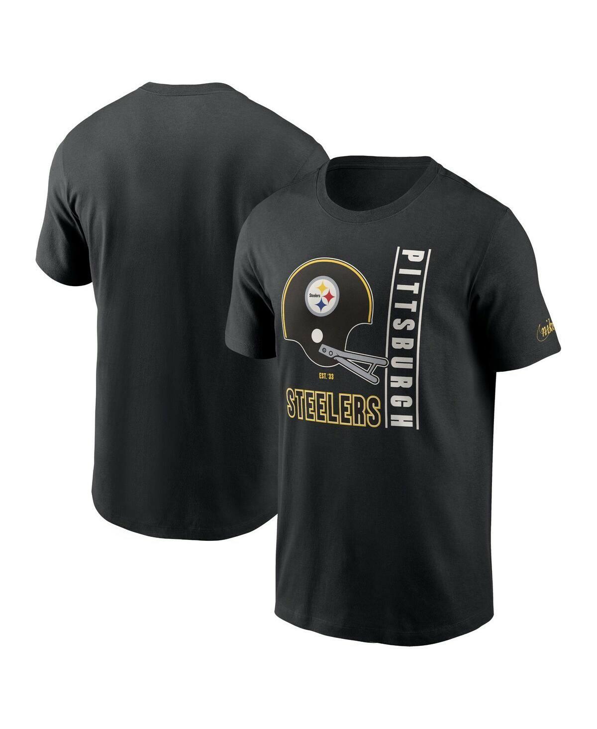 Nike Men's Black Pittsburgh Steelers Lockup Essential T-shirt - NFL Fan Gear