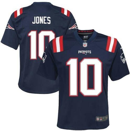 Nike Youth Mac Jones England Patriots Game Jersey - Navy Blue