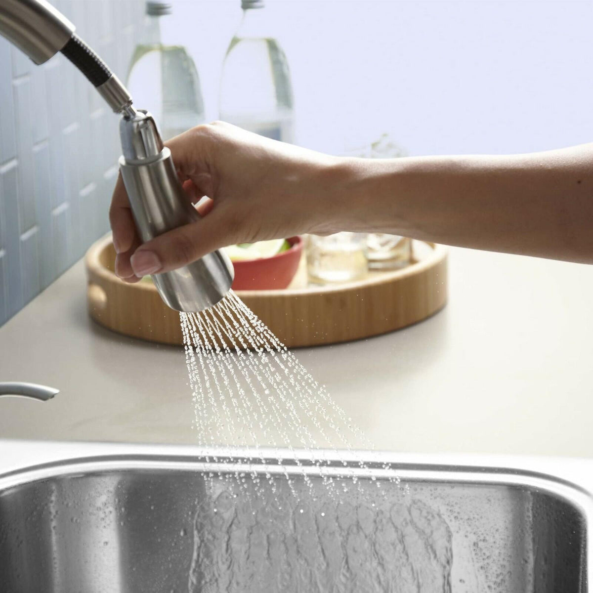 Kohler Barossa S67208480 Pull-Down Kitchen Faucet Chrome Finish Lotion Dispenser