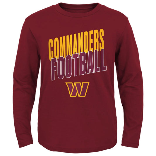 Youth Washington Commanders Long Sleeve T-Shirt Burgundy NFL Apparel