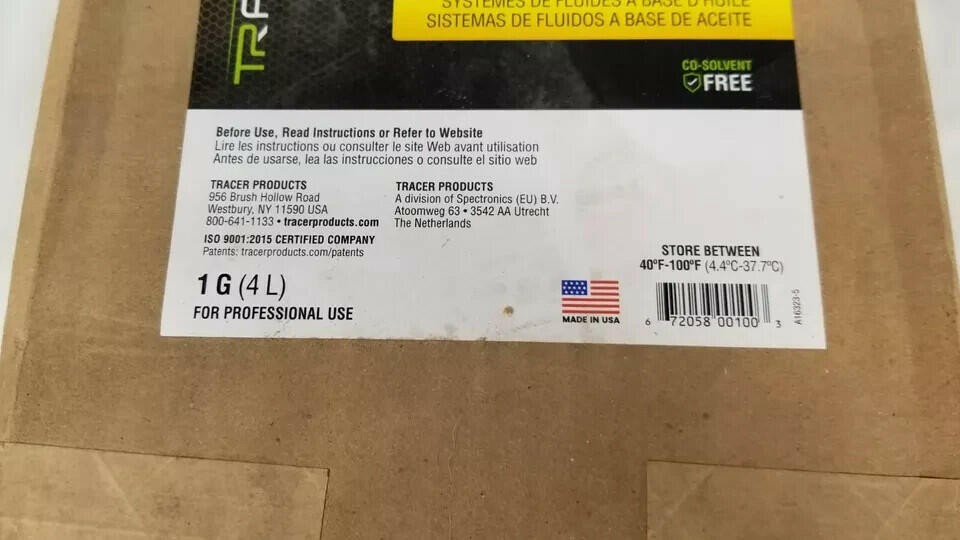 Tracer Products TP-3380-010 UV Fluorescent Yellow Dye 1 Gallon