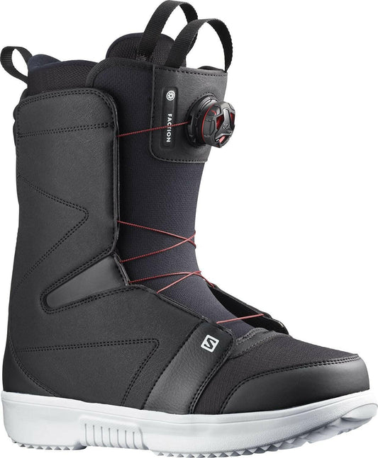 Salomon Faction BOA Men's Snowboard Boots Black/White Size 7 – All-Day Comfort