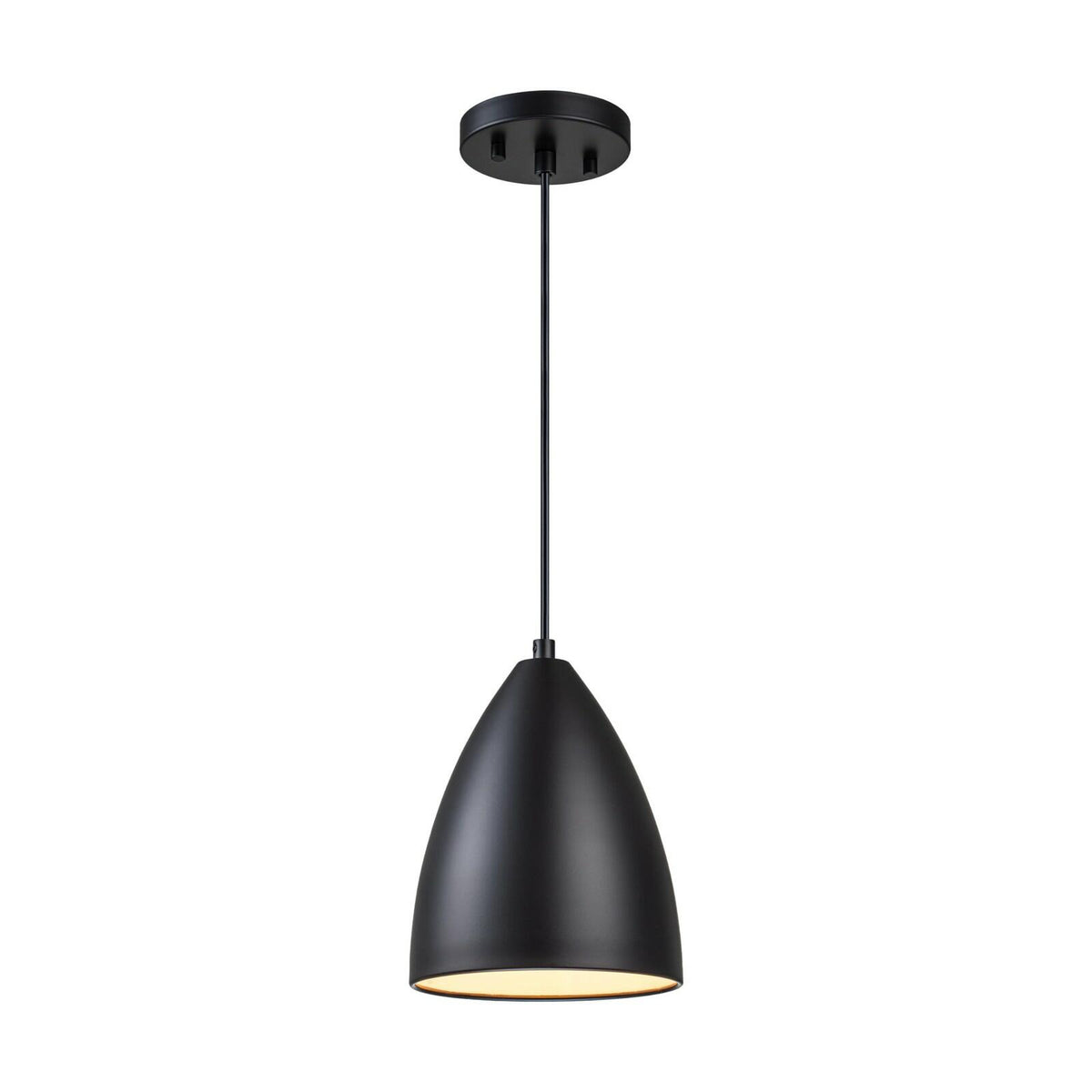 Aspen Creative Adjustable Matte Black Indoor Pendant Light - Modern Fixture