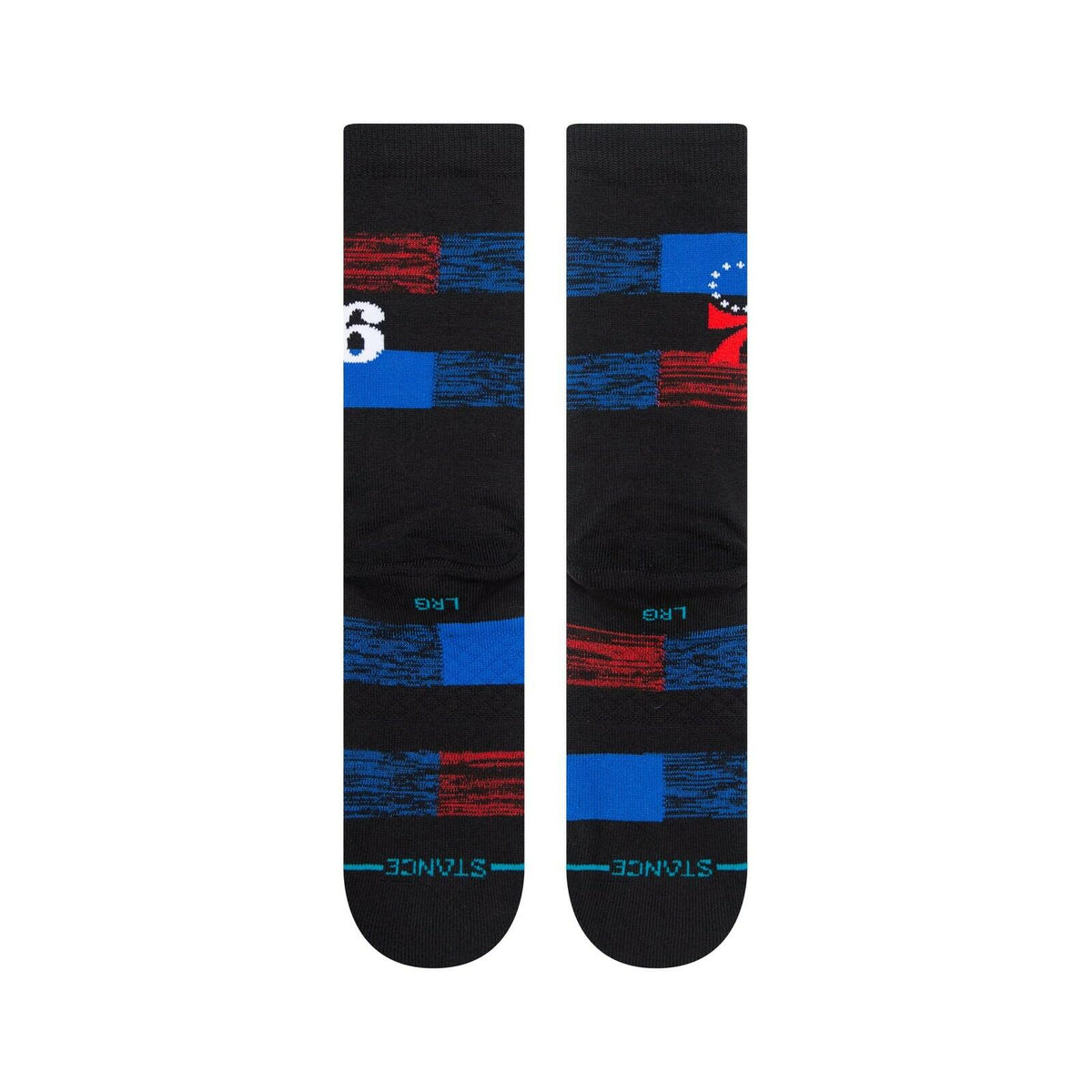 Stance 76ers Cryptic Black Shoes Men's 9-13 Athletic Sneakers Geometric Style