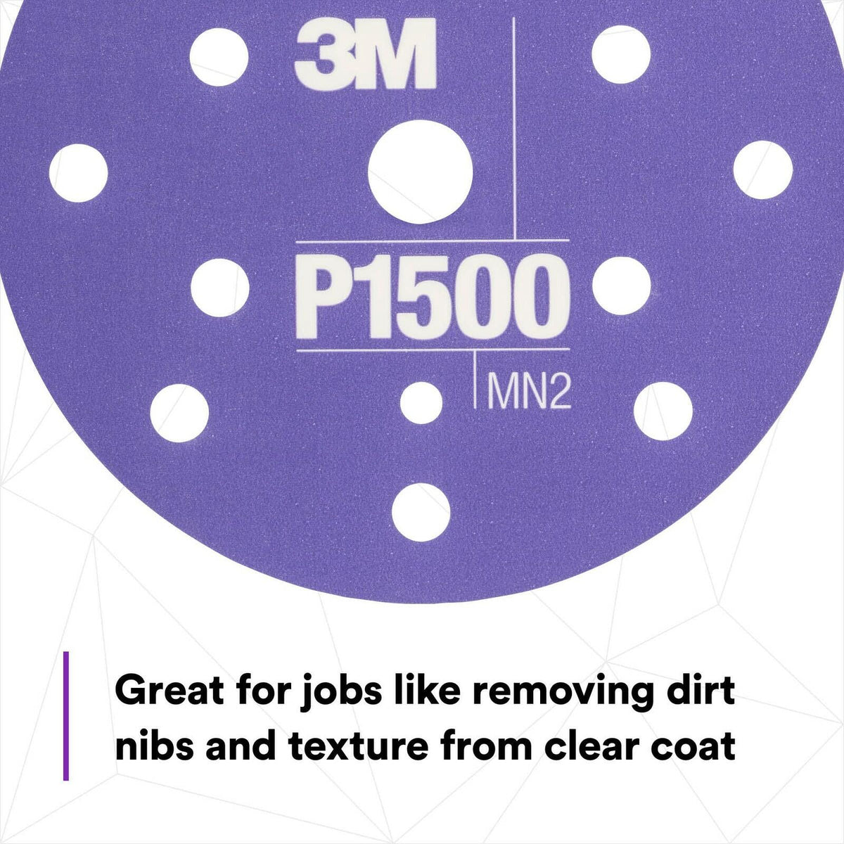 3M Hookit 34409 6in P1500 Flexible Abrasive Sanding Disc 25 Pack Paint