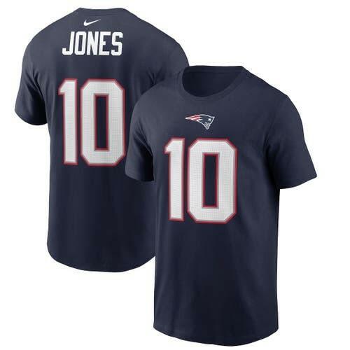 Nike Mac Jones Patriots T-Shirt Navy Blue Player Name & Number Size Small