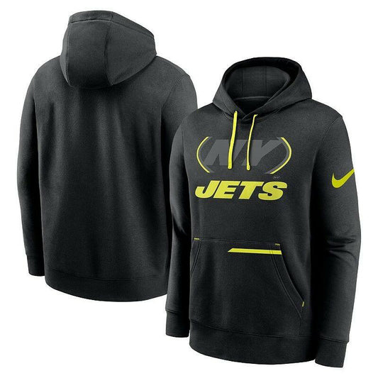 Nike York Jets Volt Pullover Hoodie Black Men's Medium NFL