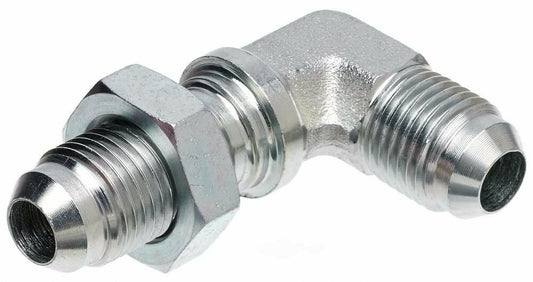 Gates G60447-1616 Male JIC 37 Flare Bulkhead Hose Adapter, 90-Degree Fit