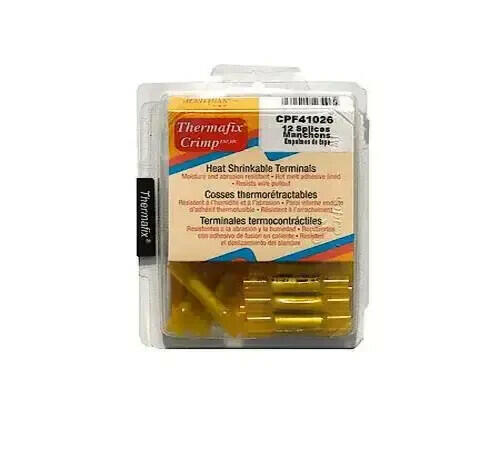 Thermafix Heat Shrink Splice 6-10 AWG Yellow Nylon Electrical Connector 41026