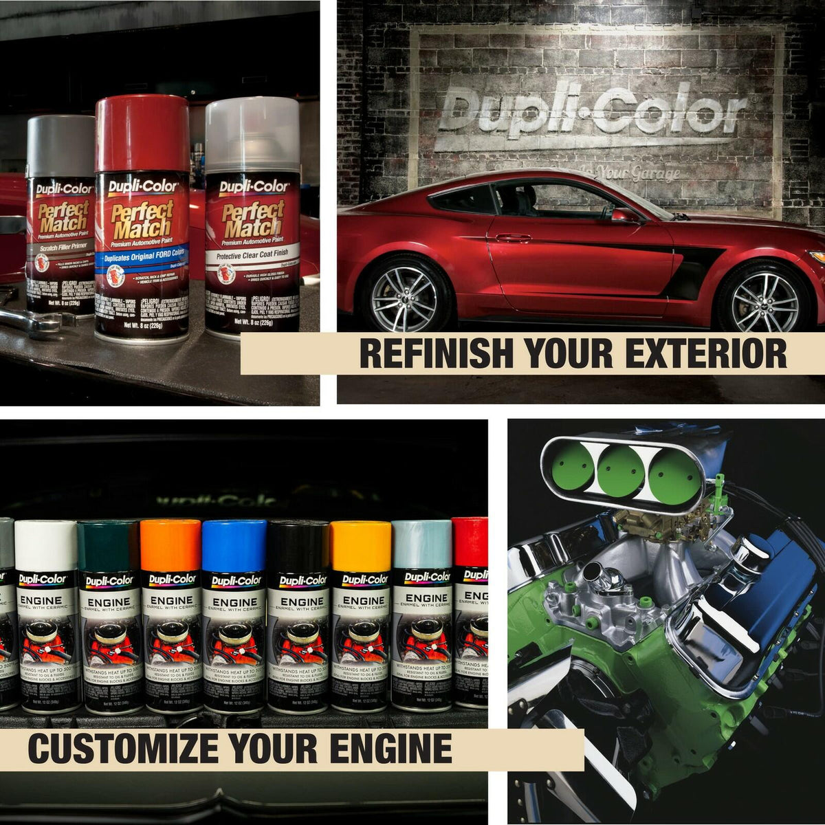 Dupli-Color DE1644 Engine Enamel Spray Paint - Racing Hunter Green 12 oz.